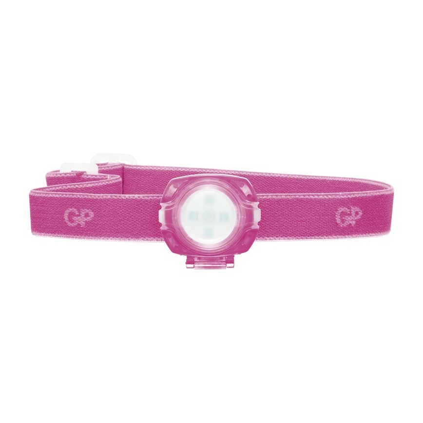 LED Linterna frontal GP EVERYBODY 4xLED/2×CR2025 rosa