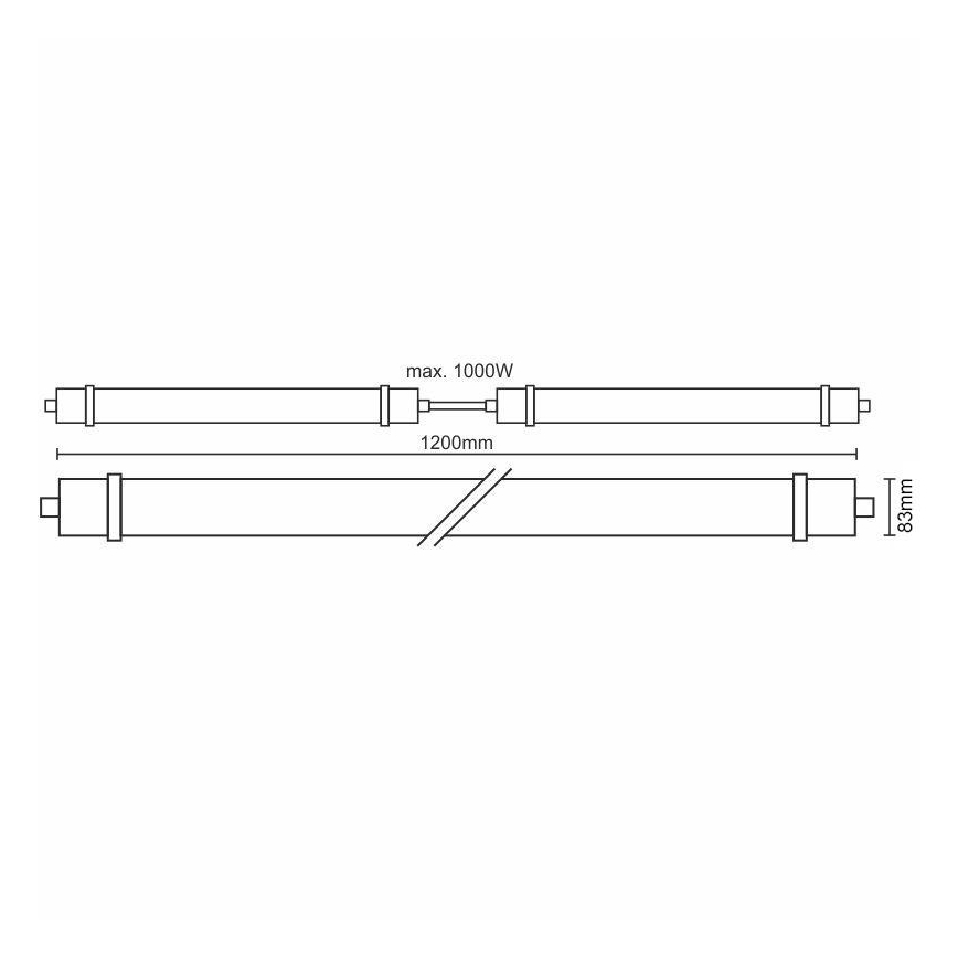 LED Luminaria técnica con sensor LED/40W/180-265V IP65 4000K