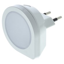 LED Luz de orientación con sensor para enchufes LED/0,4W/230V 3000K blanco