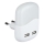 LED Luz nocturna de enchufe con sensor crepuscular 2xUSB LED/0,45W/230V 3000K
