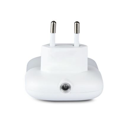 LED Luz nocturna de enchufe con sensor crepuscular 2xUSB LED/0,45W/230V 3000K