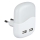 LED Luz nocturna de enchufe con sensor crepuscular 2xUSB LED/0,45W/230V 4000K