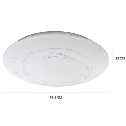 LED Plafón regulable ATRIA a control remoto LED/48W/230V