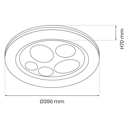 LED Plafón regulable BUBBLES LED/48W/230V + CR