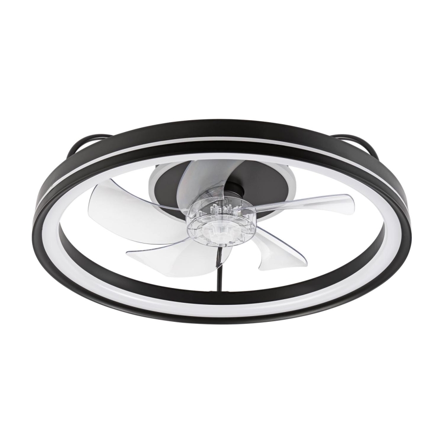 LED Plafón regulable con ventilador FARGO LED/37W/230V negro + control remoto