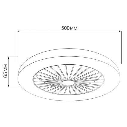 LED Plafón regulable con ventilador LIBYA LED/48W/230V 3000-6500K blanco + control remoto
