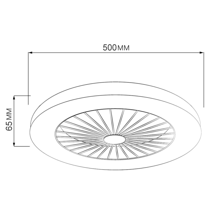 LED Plafón regulable con ventilador LIBYA LED/48W/230V 3000-6500K blanco + control remoto