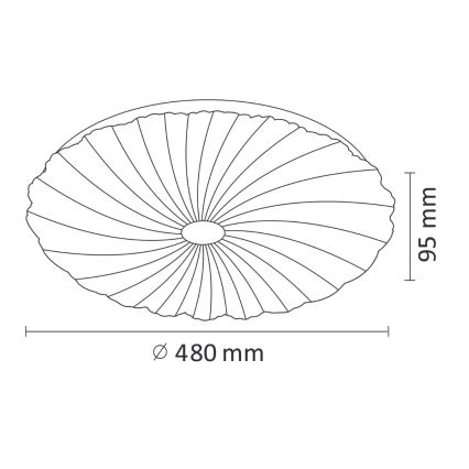 LED Plafón regulable FLOWER LED/36W/230V + control remoto