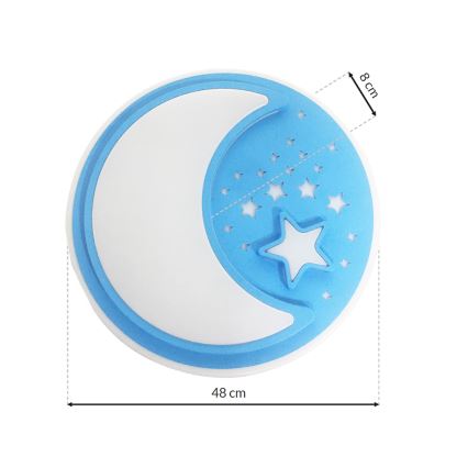 LED Plafón regulable para niños NOTTE LED/40W/230V + control remoto