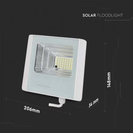 LED Proyector solar de exterior LED/12W/3,2V IP65 6400K + control remoto