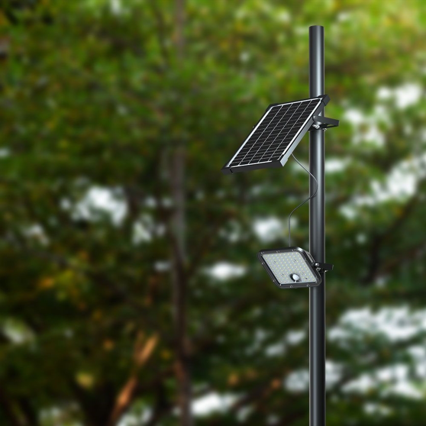 LED Proyector solar regulable con sensor LED/10W/3,7V 4000/6000K IP65 + control remoto