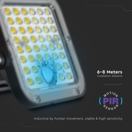 LED Proyector solar regulable con sensor LED/10W/3,7V 4000/6000K IP65 + control remoto