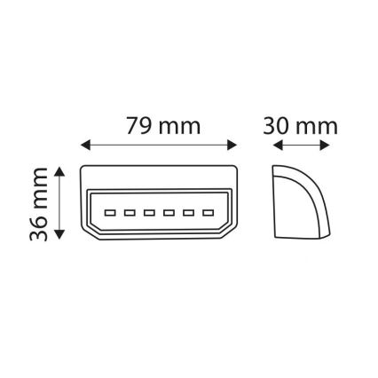 LED Reflector de luz LICE LED/0,2W/12-24V IP67