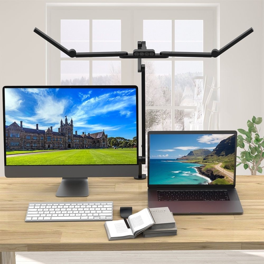 LED Regulable táctil flexible lámpara de mesa POINTIQ LED/24W/230V 3000-6500K CRI 92 negro