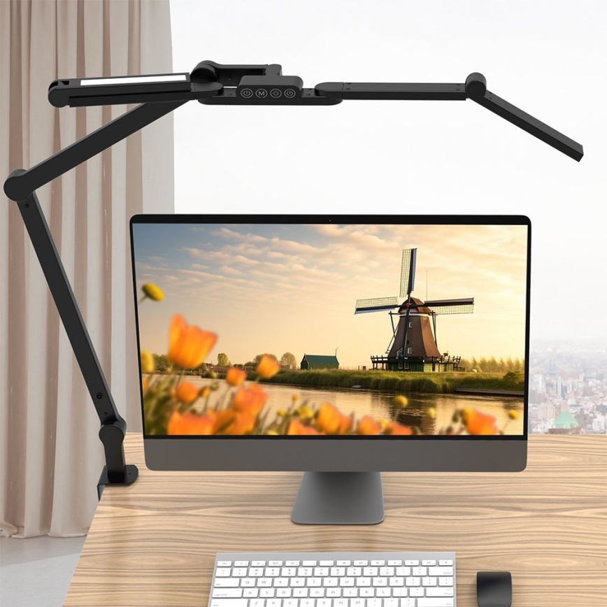 LED Regulable táctil flexible lámpara de mesa POINTIQ LED/24W/230V 3000-6500K CRI 92 negro