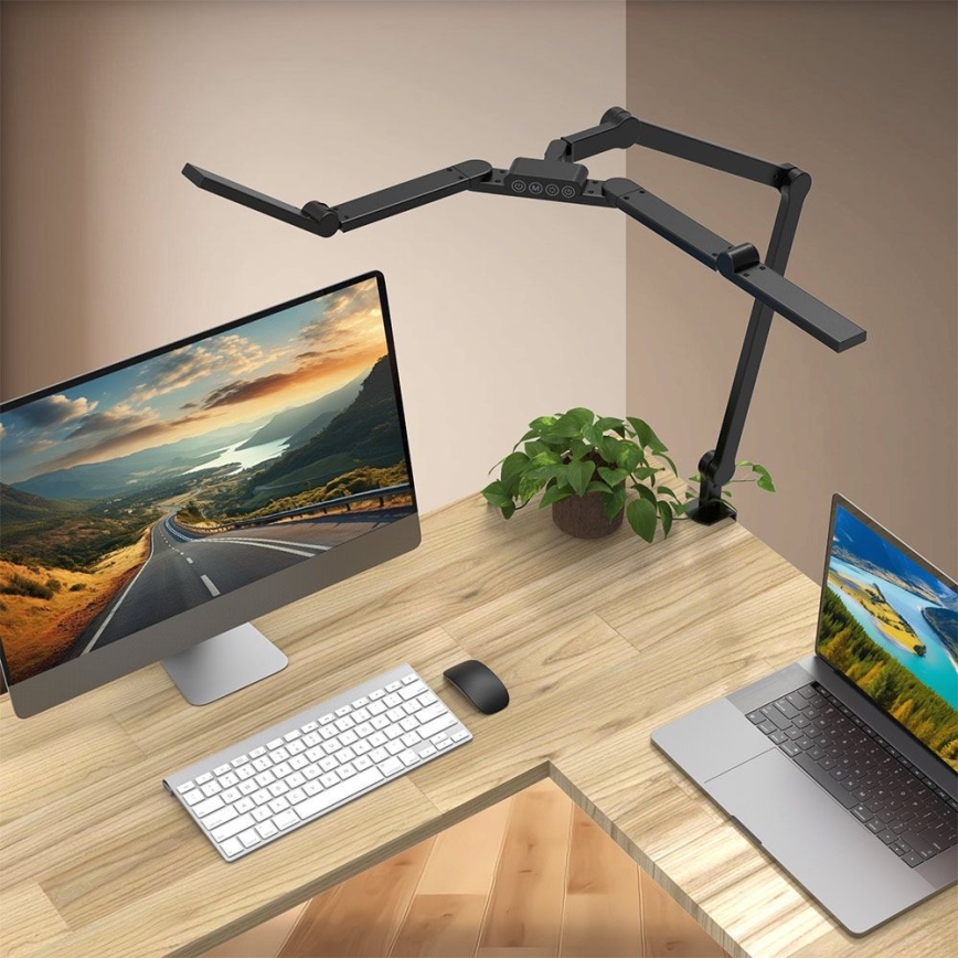 LED Regulable táctil flexible lámpara de mesa POINTIQ LED/24W/230V 3000-6500K CRI 92 negro