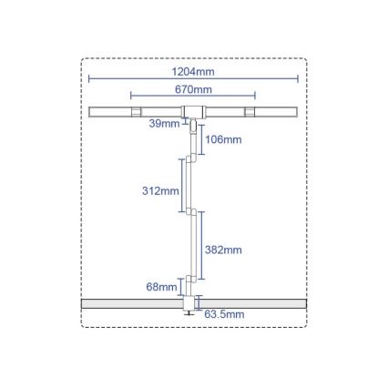 LED Regulable táctil flexible lámpara de mesa POINTIQ LED/36W/230V 3000-6500K CRI 92 negro