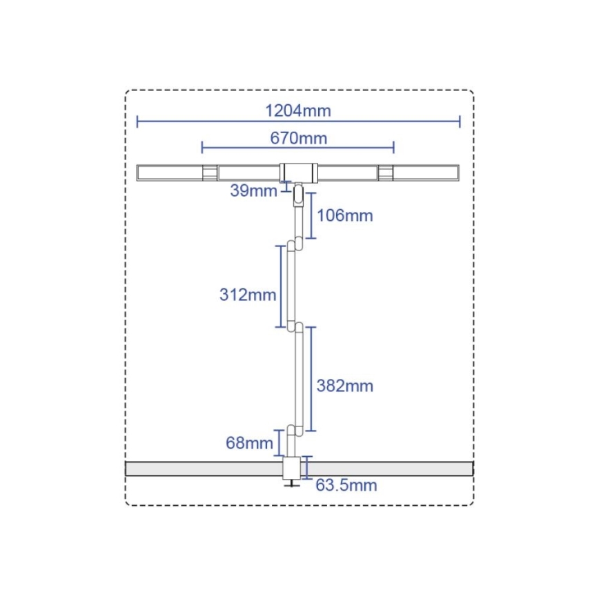 LED Regulable táctil flexible lámpara de mesa POINTIQ LED/36W/230V 3000-6500K CRI 92 negro