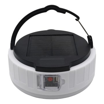 LED Regulable Recargable solar lámpara con función de power bank K3 LED/2W/5,5V 6500K IPX4 1200 mAh negro/blanco