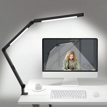 LED Regulable táctil flexible lámpara de mesa POINTIQ LED/12W/230V 3000/4000/5000/6500K CRI 92 negro