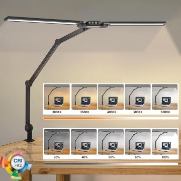 LED Regulable táctil flexible lámpara de mesa POINTIQ LED/24W/230V 3000-6500K CRI 92 negro
