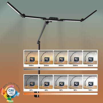 LED Regulable táctil flexible lámpara de mesa POINTIQ LED/24W/230V 3000-6500K CRI 92 negro