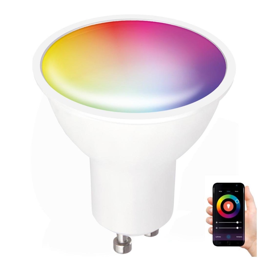 LED RGB Bombilla inteligente regulable GU10/5W/230V 2700-6500K Wi-Fi Tuya