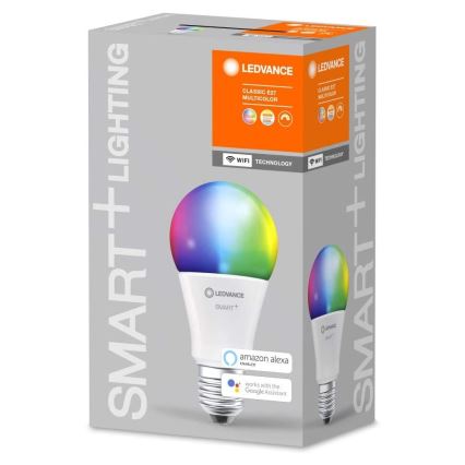 LED RGB Bombilla regulable SMART+ E27/9,5W/230V 2700K-6500K Wi-Fi - Ledvance