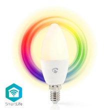 LED RGB Bombilla regulable Smartlife E14/4,5W/230V Wi-Fi 2700K