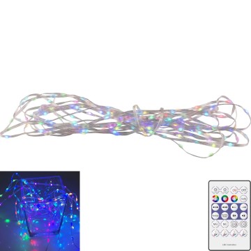LED RGB Cadena de Navidad LED/10W/5V 10 m USB + control remoto