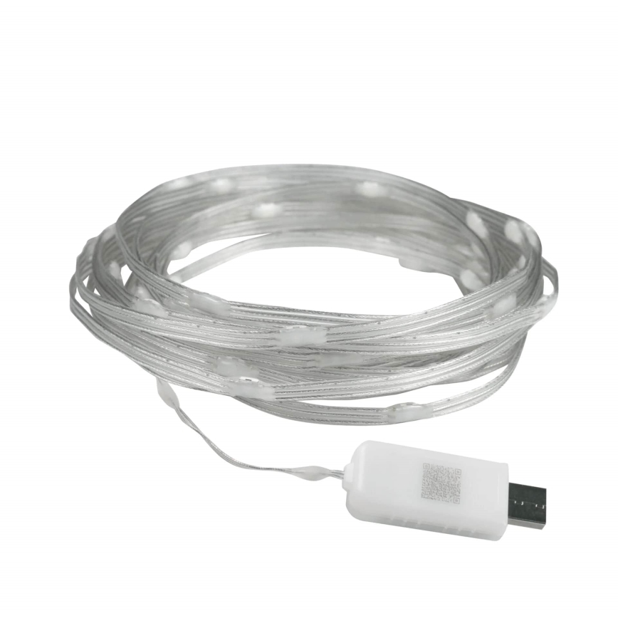 LED RGB Cadena de Navidad LED/10W/5V 10 m USB + control remoto
