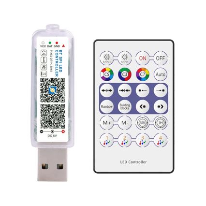 LED RGB Cadena de Navidad LED/10W/5V 10 m USB + control remoto