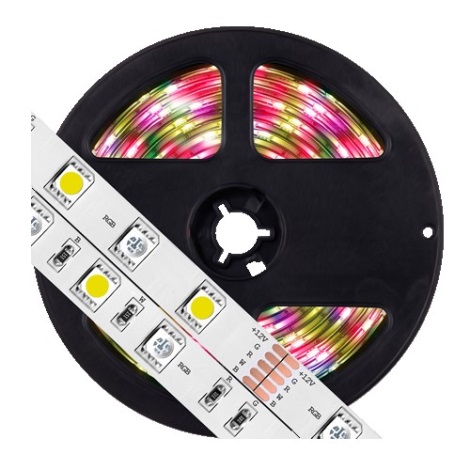 LED RGB Cinta regulable 5m LED/14,4W/12V IP65