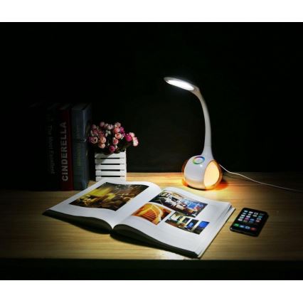 LED RGB Lámpara de mesa regulable LED/7W/230V color blanco