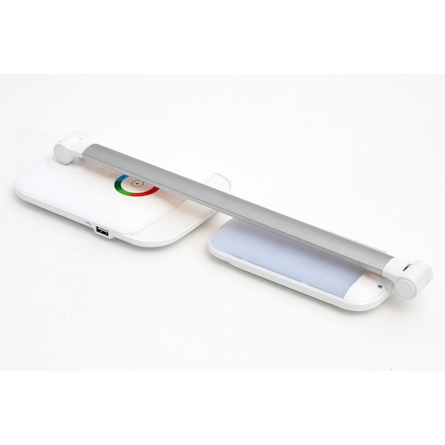 LED RGB Lámpara de mesa regulable táctil LED/18W/230V + USB