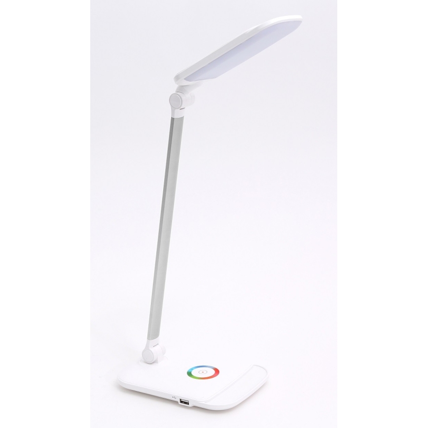 LED RGB Lámpara de mesa regulable táctil LED/18W/230V + USB