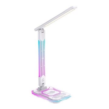 LED RGB Lámpara de mesa táctil recargable y regulable con carga inalámbrica LED/7,5W/5V 2700-5300K blanco