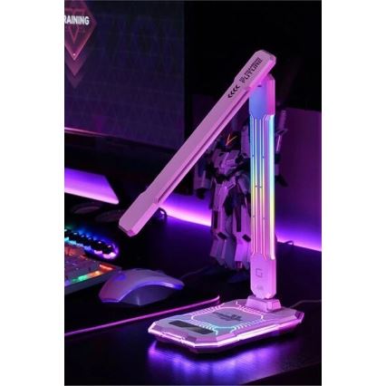 LED RGB Lámpara de mesa táctil recargable y regulable con carga inalámbrica LED/7,5W/5V 2700-5300K blanco