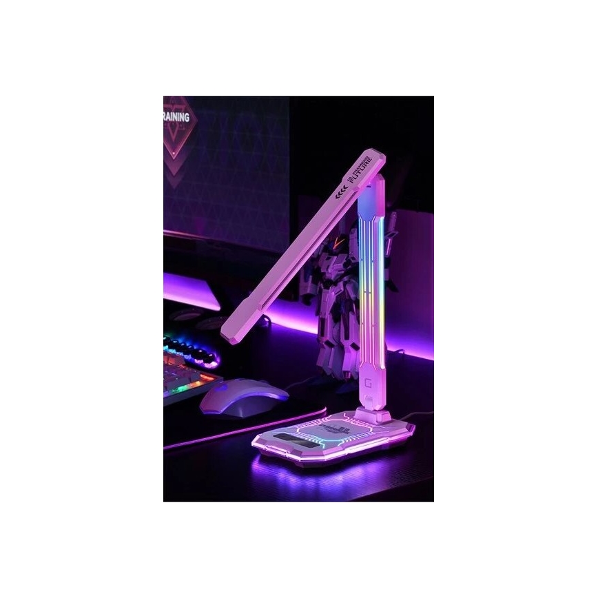 LED RGB Lámpara de mesa táctil recargable y regulable con carga inalámbrica LED/7,5W/5V 2700-5300K blanco