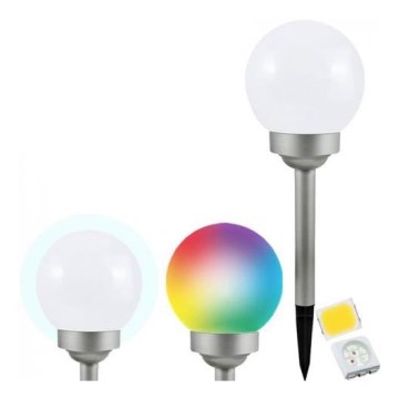 LED RGB Lámpara solar BALL LED/0,2W/AA 1,2V/600mAh IP44