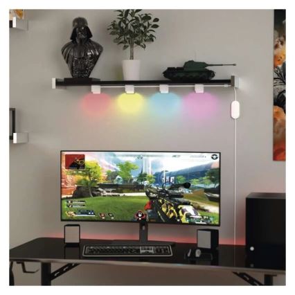 LED RGBIC+CCT Cadena decorativa con foco GoSmart 12xLED/7W/230V 255 cm Wi-Fi Tuya