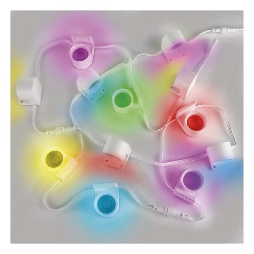 LED RGBIC+CCT Cadena decorativa con foco GoSmart 12xLED/7W/230V 255 cm Wi-Fi Tuya