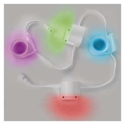 LED RGBIC+CCT Cadena decorativa con foco GoSmart - extensión 4xLED/7W/230V 85 cm Wi-Fi Tuya