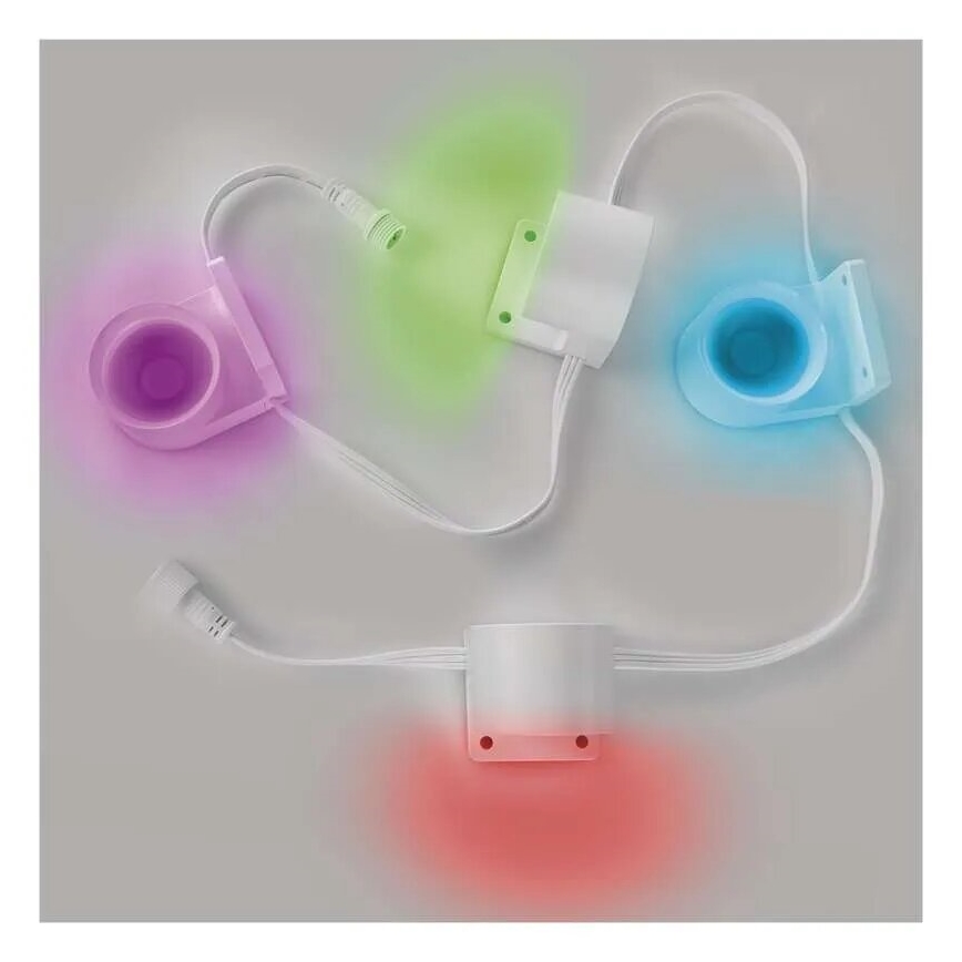 LED RGBIC+CCT Cadena decorativa con foco GoSmart - extensión 4xLED/7W/230V 85 cm Wi-Fi Tuya