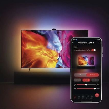 LED RGBIC Tira para TV GoSmart LED/24W/230V 75“
