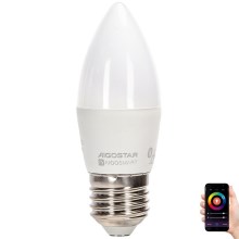 LED RGBW Bombilla C37 E27/6,5W/230V 2700-6500K - Aigostar