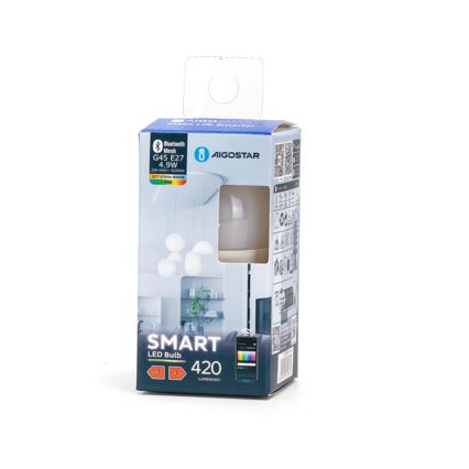 Bombilla LED RGBW regulable MESH Inteligente G45 E27/4,9W/230V 2700-6500K - Aigostar
