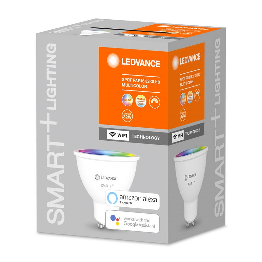 LED RGBW Bombilla regulable SMART+ GU10/5W/230V 2700K-6500K Wi-Fi - Ledvance