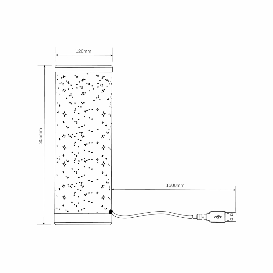 LED RGBW Lámpara de mesa regulable STELLA MINI LED/5W/5V + mando a distancia