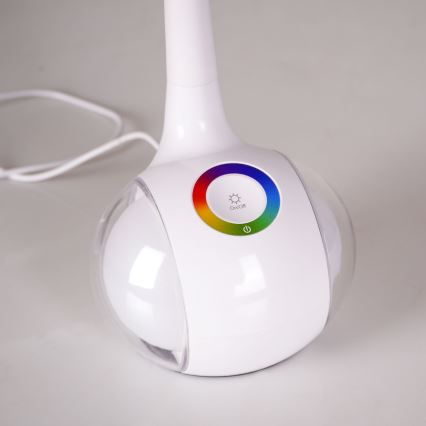 LED RGBW Lámpara de mesa táctil regulable COSMOS LED/6,5W/230V blanco